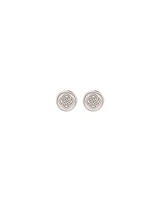 Dira Coin Stud Earring Rhodium Metal