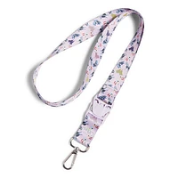 Wide Lanyard w/ Speed Clip - Lavender Butterflies