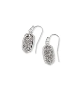 Lee Silver Drop Earrings - Platinum Drusy
