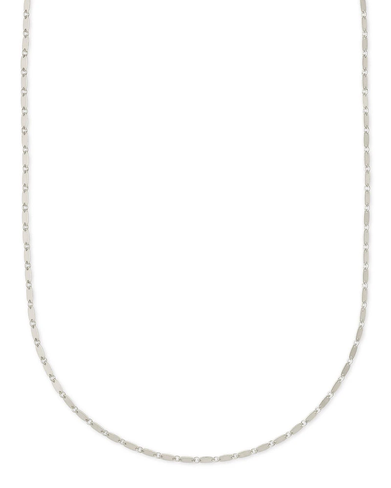 Lola Chain Necklace Rhodium Metal