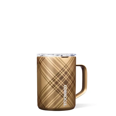 Golden Plaid Holiday - Coffee Mug 16 Oz