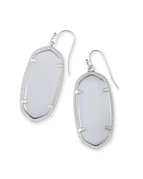 Elle Rhodium - Slate Cat's Eye Earrings