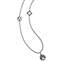 Lorenza Trio Long Necklace Silver