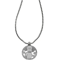 Halo Badge Clip Necklace