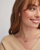 Elisa Rose Gold - Iridescent Drusy Necklace