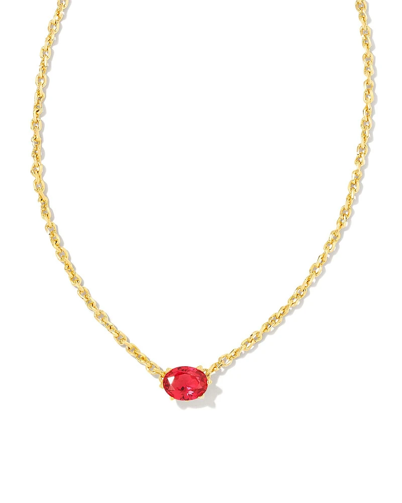 Cailin Crystal Pendant Necklace Gold