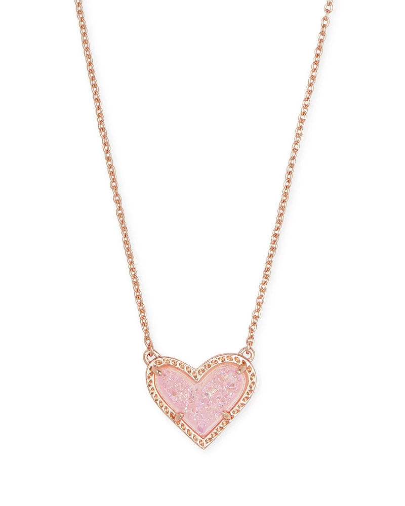 Ari Rose Gold - Pink Drusy Necklace