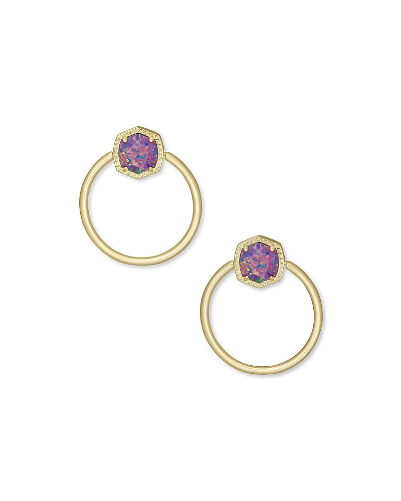 Davie Gold - Lavender Opal Earrings