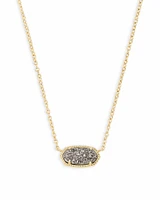 Elisa Gold Platinum - Drusy Necklace