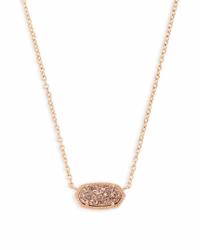 Elisa Rose Gold - Iridescent Drusy Necklace