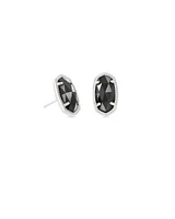 Ellie Bright Silver - Black Mother Of Pearl Earring