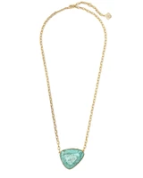 Mckenna Pendant Necklace Gold - Sea Green