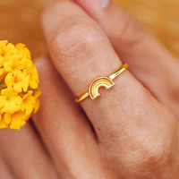 Rainbow Gold Ring - Size 6