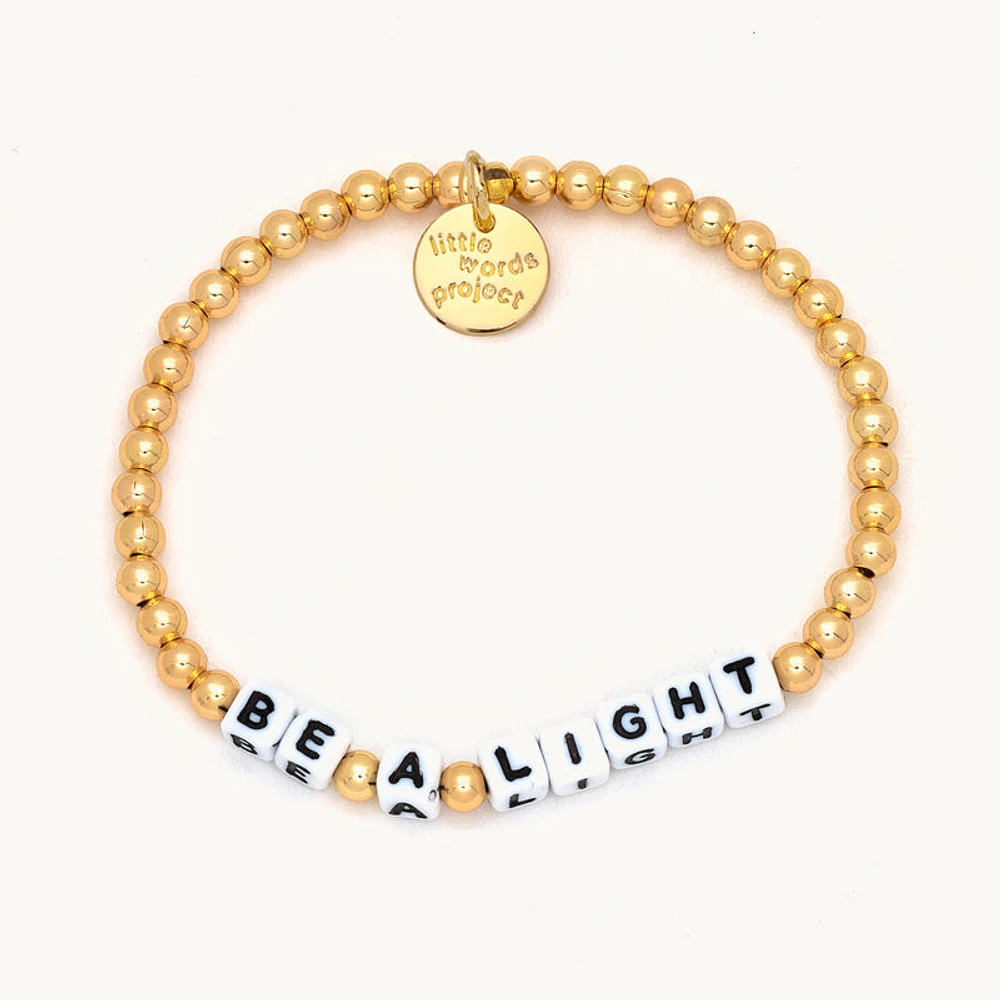 Solid Gold Filled Be A Light Bracelet - S/M