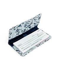 Checkbook Cover - Perennials Gray