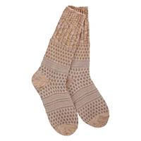 Gallery Textured Crew Socks - Rose Multi