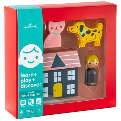 House, dog, cat and girl play set - Occasions Hallmark Gifts and More