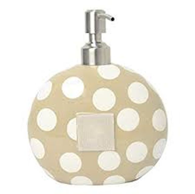 Neutral with white dot soap pump - Occasions Hallmark Gifts and More