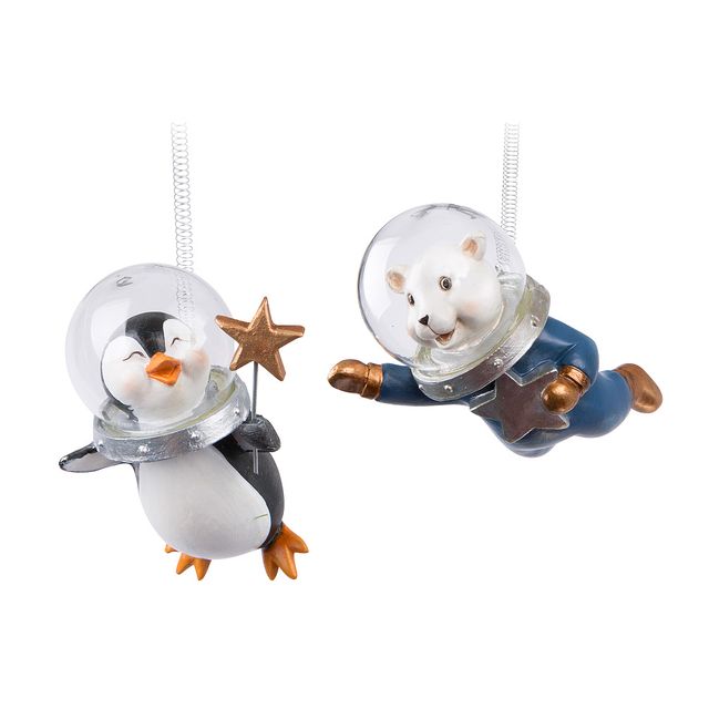 Astronaut animal ornament assortment of 2 - Occasions Hallmark Gifts and More