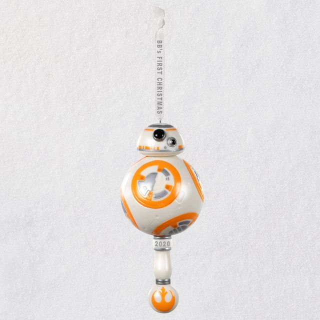 Star Wars™ BB-8 Baby's First Christmas Porcelain Ornament With Rattle - Occasions Hallmark Gifts and More