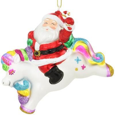 Santa with Unicorn - Occasions Hallmark Gifts and More