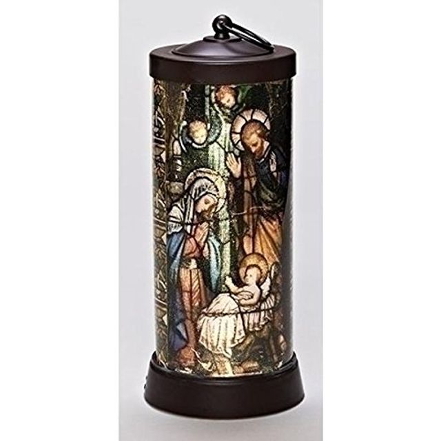 Stain Glass look Nativity lantern - Occasions Hallmark Gifts and More