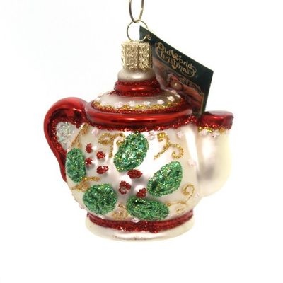 Holly Teapot ornament - Occasions Hallmark Gifts and More