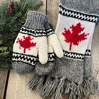 WOOL MAPLE LEAF SCARF