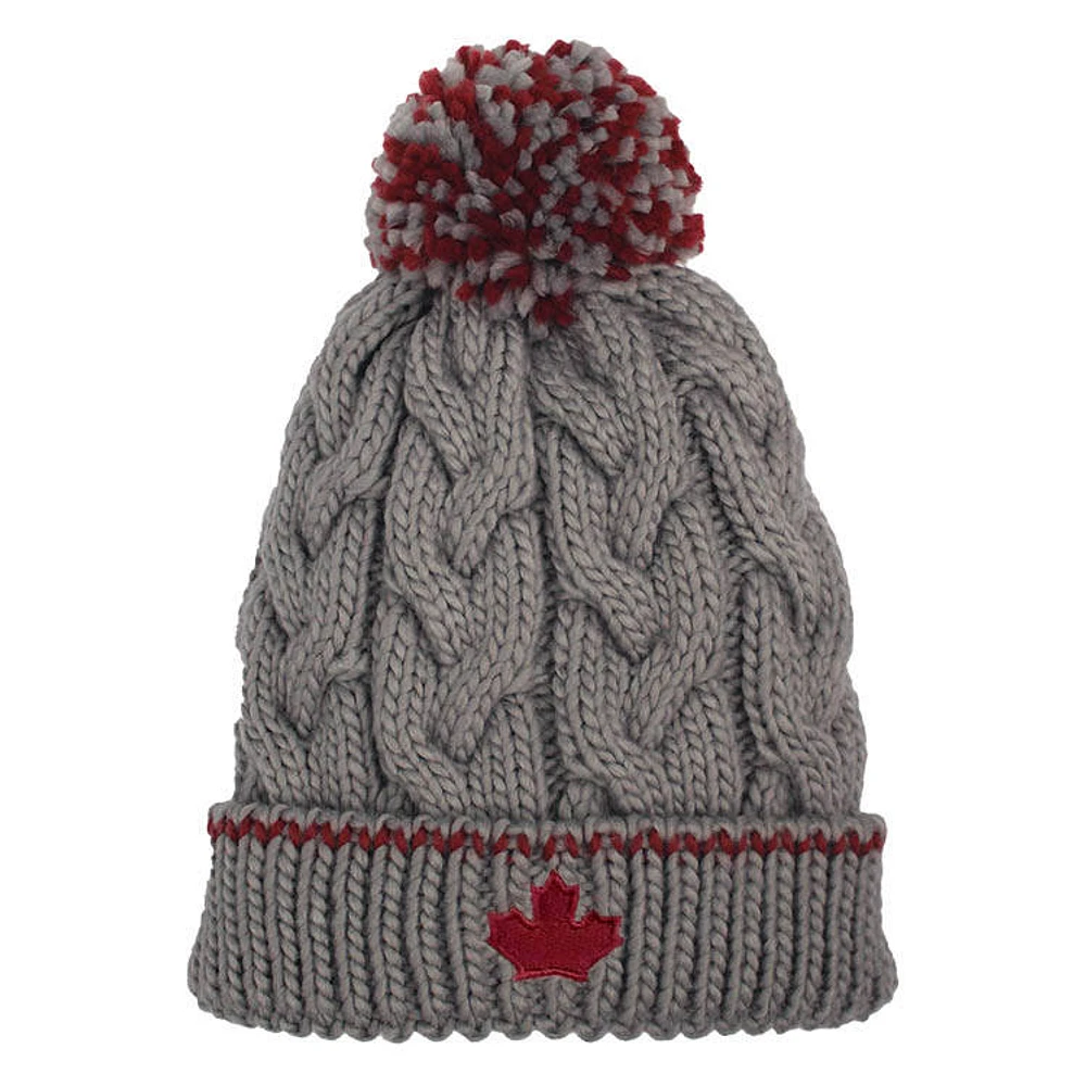 CABLE KNIT MAPLE LEAF TOQUE