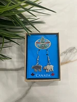 BOXED POLAR BEAR EARRING