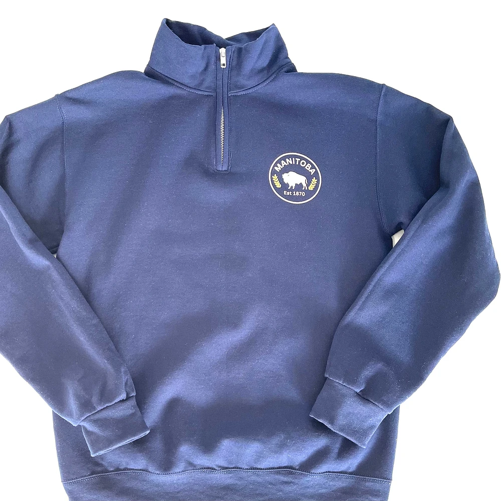 1/4 ZIP BISON SWEATER