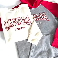 CANADA APPLIQUE RAGLAN SLEEVE HOODIE