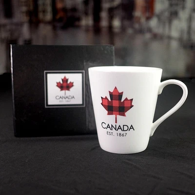 PLAID MAPLE LEAF MUG IN BOX