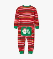 LITTLE BLUE HOUSE HOLIDAY STRIPE BABY ONESIE