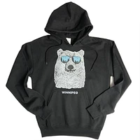 BEAR WEARING SHADES WINNIPEG HOODIE