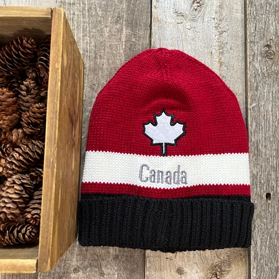 STRIPED MAPLE LEAF TOQUE