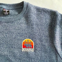 BEAR WITH SUNSET EMBROIDERY CREWNECK