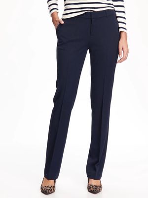Mid-Rise Straight Pants for Women