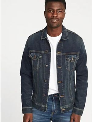 Built-In Flex Jean Jacket For Men