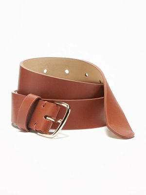 Faux-Leather Belt For Women (1 1/4)