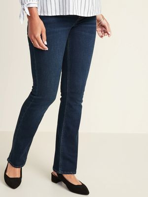 Maternity Front-Low Panel Boot-Cut Jeans
