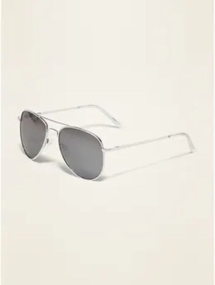 Gender-Neutral Wire-Frame Aviator Sunglasses for Adults