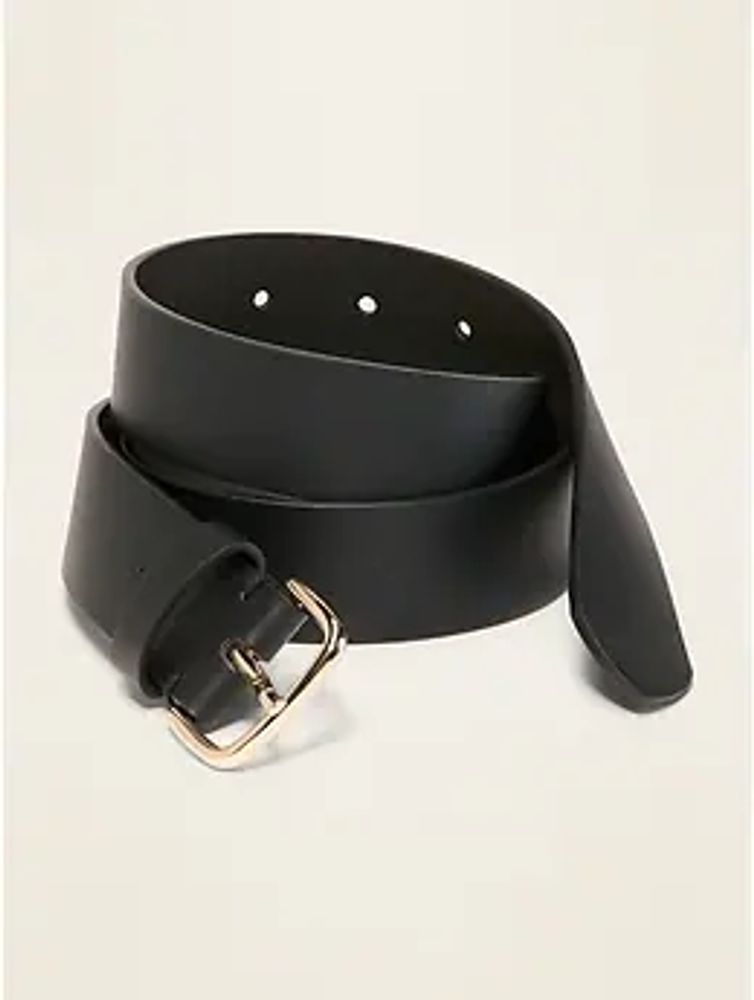 Faux-Leather Belt For Women (1 1/4