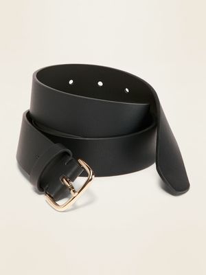 Faux-Leather Belt For Women (1 1/4