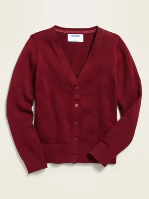 Uniform V-Neck Cardigan for Girls