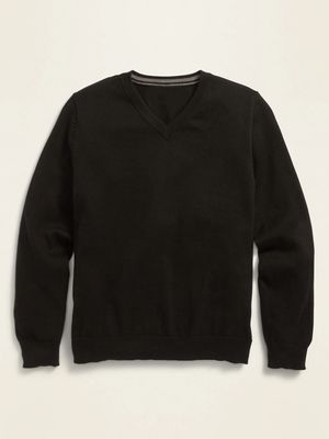 Solid V-Neck Sweater for Boys
