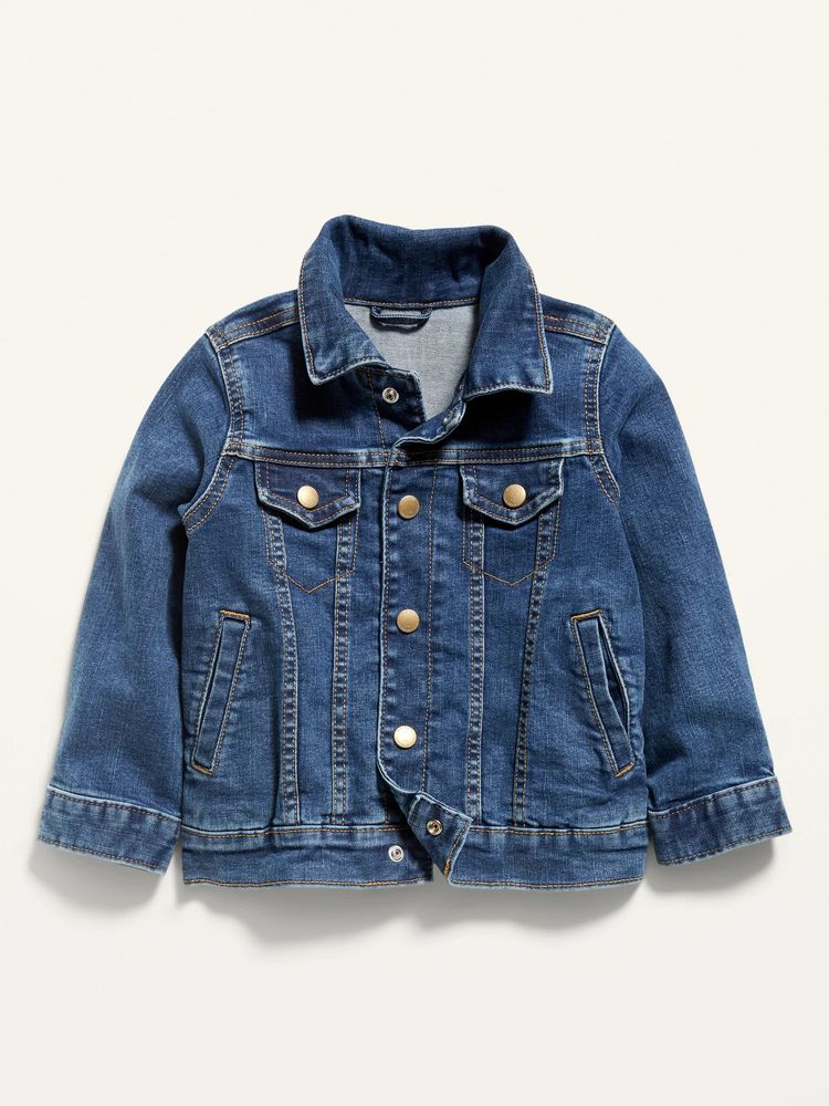 Unisex Medium-Wash Jean Jacket for Toddler