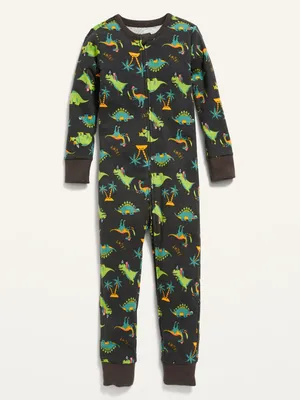 Unisex 2-Way-Zip Printed Pajama One-Piece for Toddler & Baby