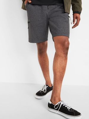 Dynamic Fleece Cargo Jogger Shorts for Men - 9-inch inseam