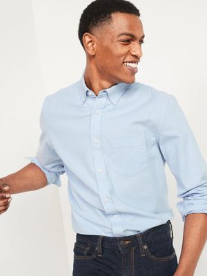 Slim Fit Built-In Flex Everyday Oxford Shirt for Men